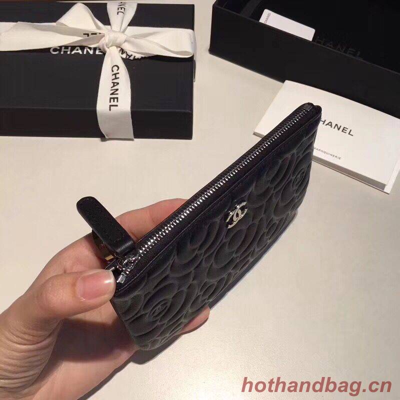 Chanel Sheepskin Leather 2256 Wallet Black Chanel Sheepskin Leather 2256 Wallet Black