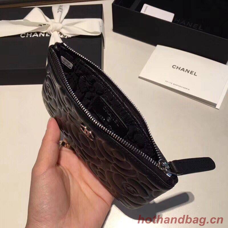 Chanel Sheepskin Leather 2256 Wallet Black Chanel Sheepskin Leather 2256 Wallet Black