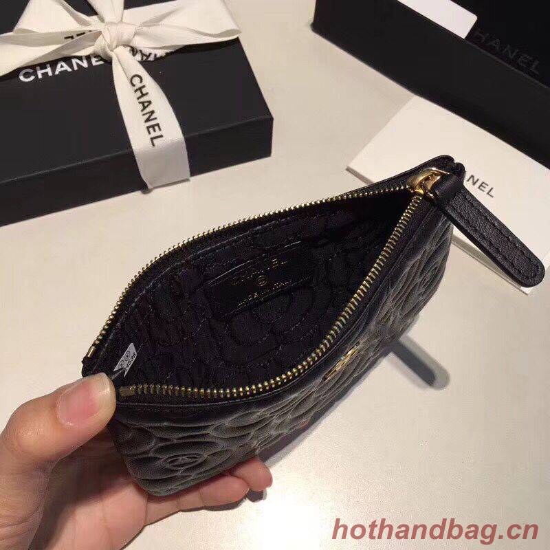 Chanel Sheepskin Leather 2256 Wallet Black Chanel Sheepskin Leather 2256 Wallet Black