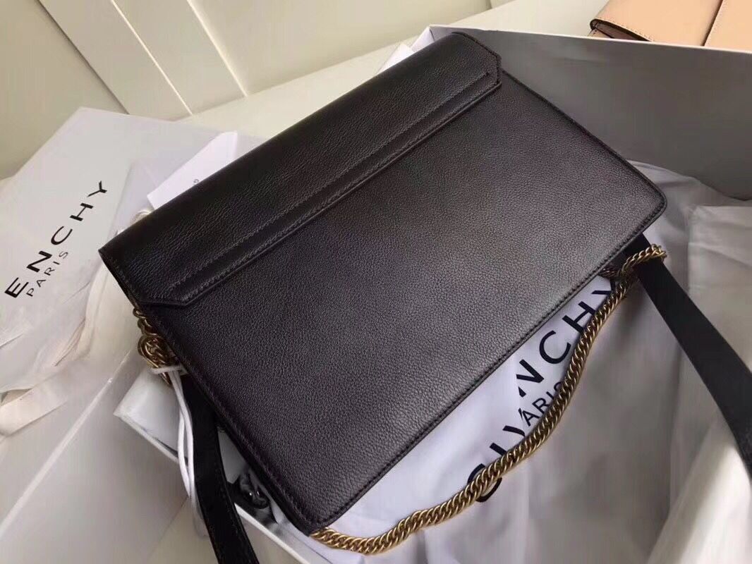 GIVENCHY GV3 medium leather shoulder bag 9741 black GIVENCHY GV3 medium leather shoulder bag 9741 black