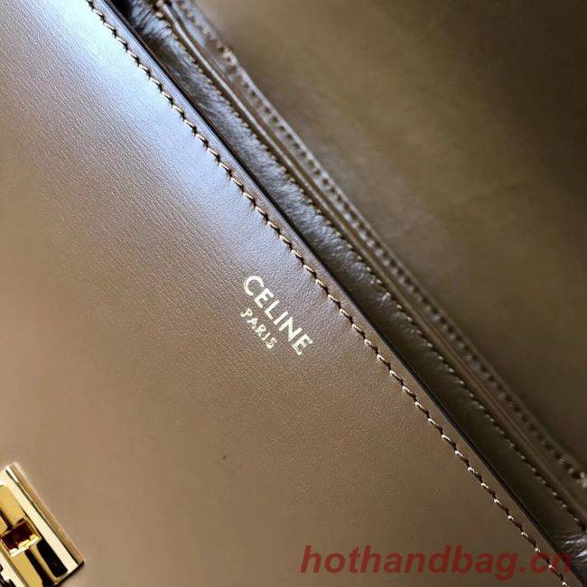 CELINE MEDIUM TRIOMPHE BAG IN SHINY CALFSKIN CL87363 Camel CELINE MEDIUM TRIOMPHE BAG IN SHINY CALFSKIN CL87363 Camel