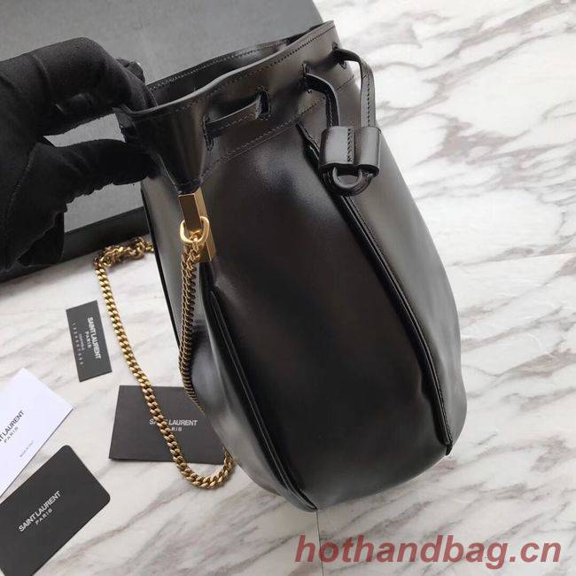 SAINT LAURENT Teddy leather bucket bag Y550168 black SAINT LAURENT Teddy leather bucket bag Y550168 black