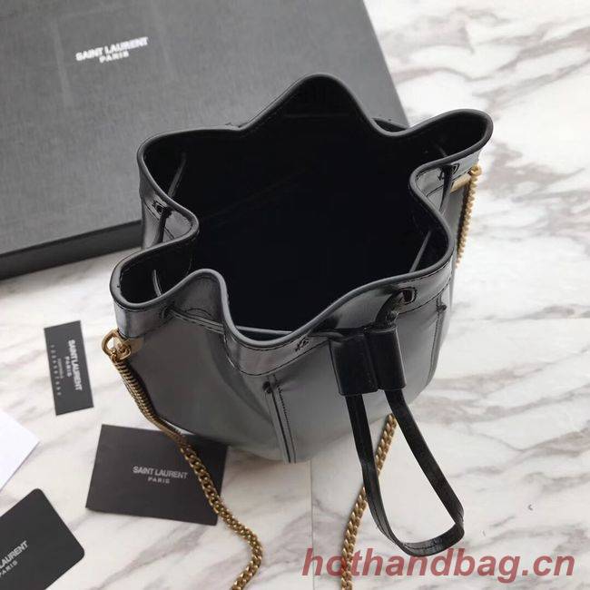 SAINT LAURENT Teddy leather bucket bag Y550168 black SAINT LAURENT Teddy leather bucket bag Y550168 black