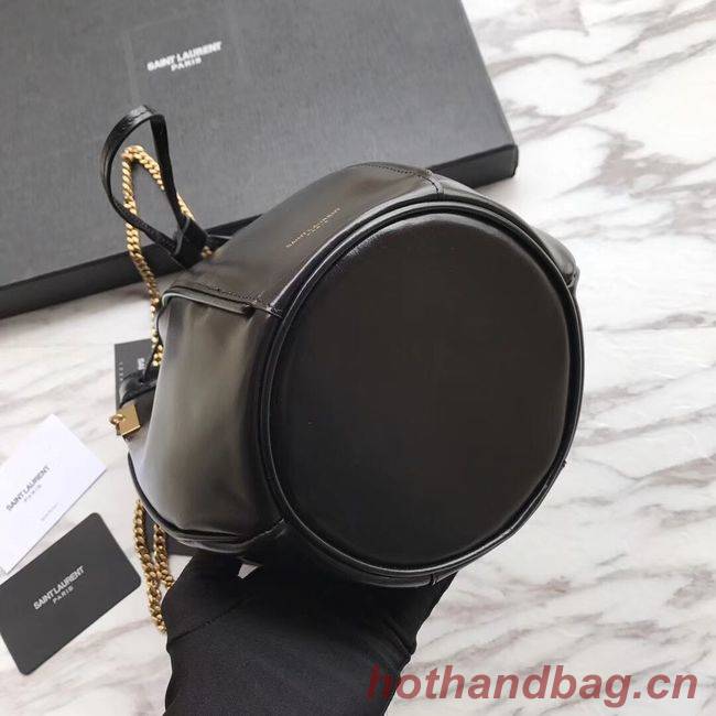 SAINT LAURENT Teddy leather bucket bag Y550168 black SAINT LAURENT Teddy leather bucket bag Y550168 black