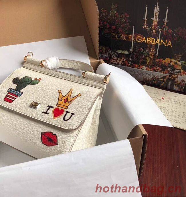 Dolce & Gabbana SICILY Bag Calfskin Leather 4136 white Dolce & Gabbana SICILY Bag Calfskin Leather 4136 white