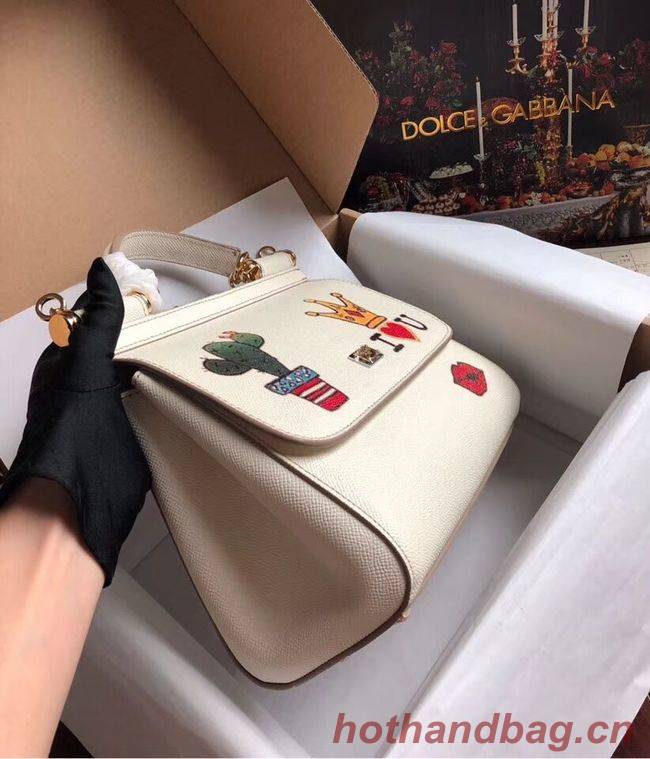 Dolce & Gabbana SICILY Bag Calfskin Leather 4136 white Dolce & Gabbana SICILY Bag Calfskin Leather 4136 white