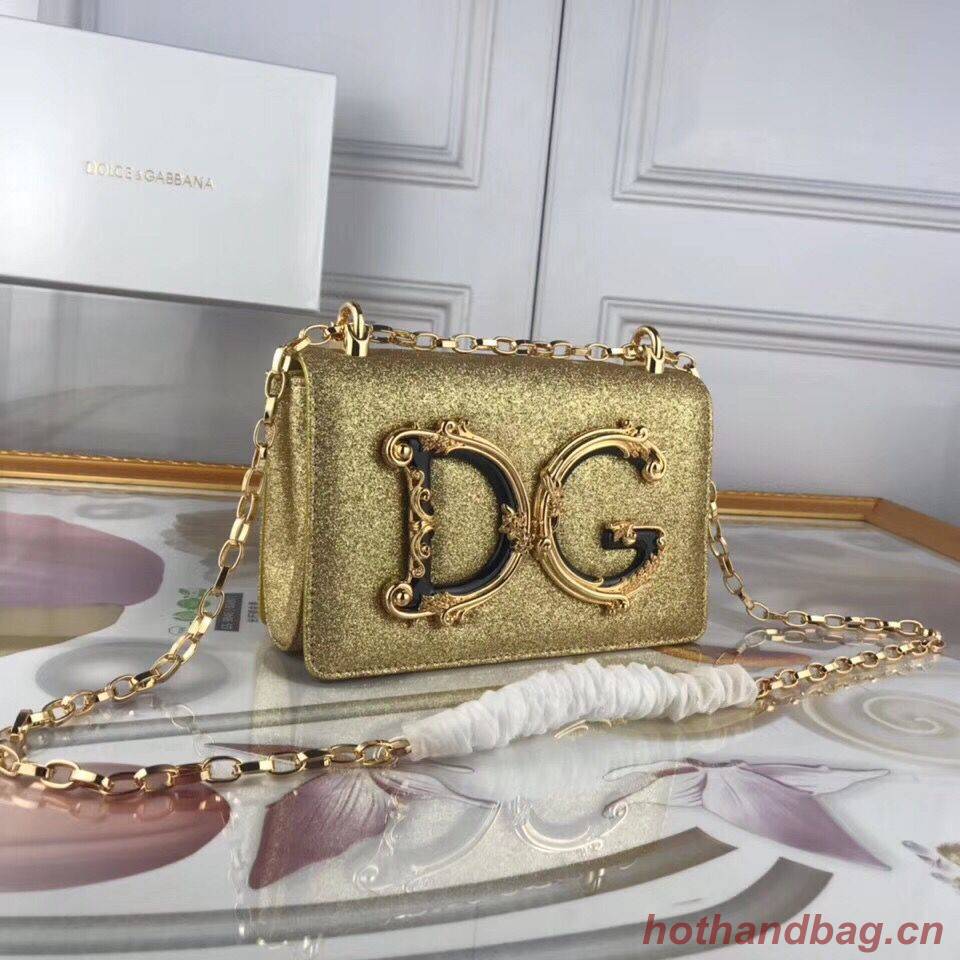 Dolce & Gabbana Original Leather Shoulder Bag BB6315 Gold Dolce & Gabbana Original Leather Shoulder Bag BB6315 Gold