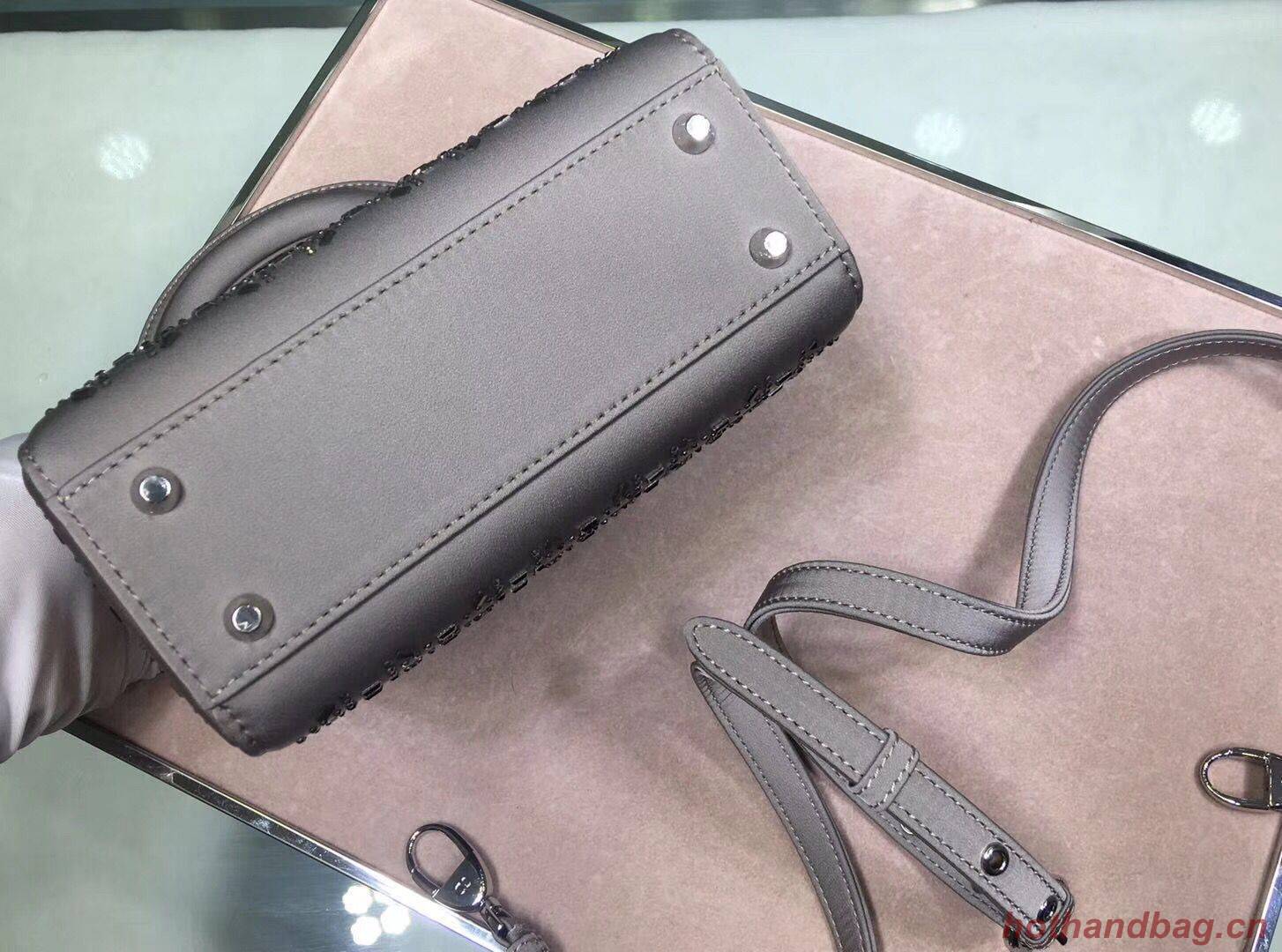 Dior Lady Original Silk Satin-Encrusted Satchel Bag 2369 Gray Dior Lady Original Silk Satin-Encrusted Satchel Bag 2369 Gray