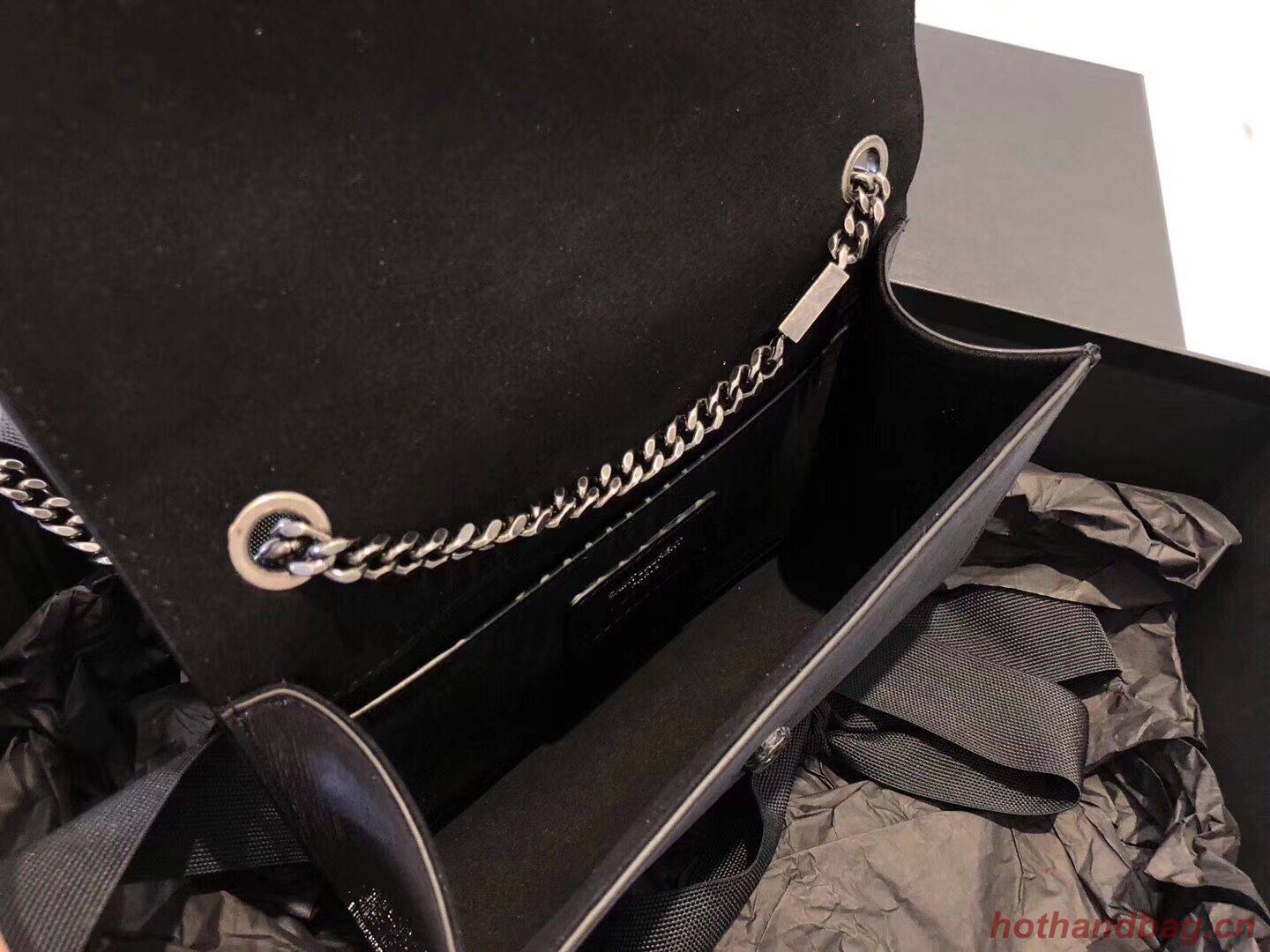 SAINT LAURENT Kate Silver Wire croc-embossed Shoulder Bag 474366 Silver SAINT LAURENT Kate Silver Wire croc-embossed Shoulder Bag 474366 Silver