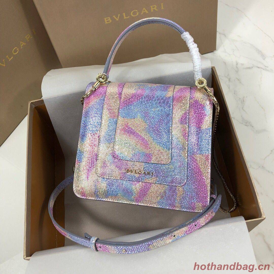 BVLGARI Serpenti Forever Metallic-leather Shoulder Bag 058962 Multicolor&Purple BVLGARI Serpenti Forever Metallic-leather Shoulder Bag 058962 Multicolor&Purple