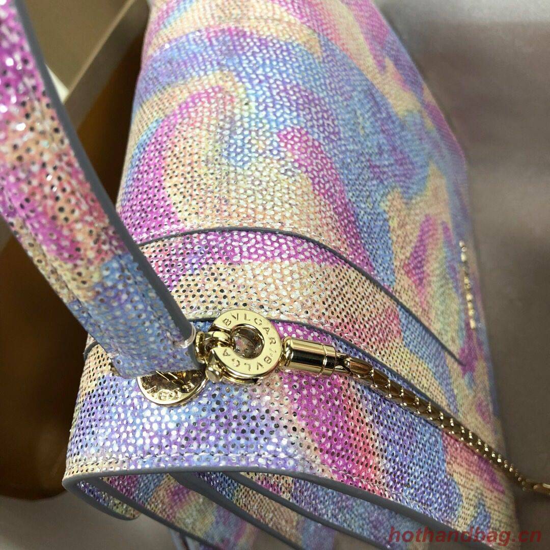 BVLGARI Serpenti Forever Metallic-leather Shoulder Bag 058962 Multicolor&Purple BVLGARI Serpenti Forever Metallic-leather Shoulder Bag 058962 Multicolor&Purple