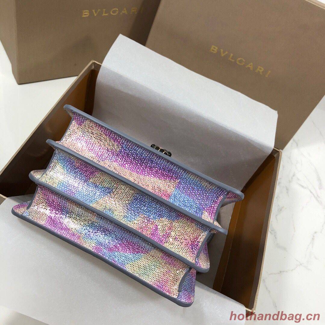 BVLGARI Serpenti Forever Metallic-leather Shoulder Bag 058962 Multicolor&Purple BVLGARI Serpenti Forever Metallic-leather Shoulder Bag 058962 Multicolor&Purple