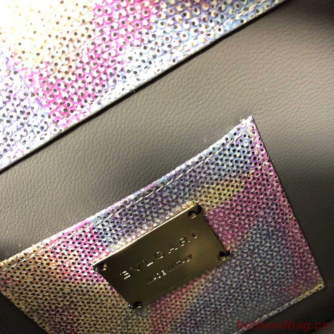 BVLGARI Serpenti Forever Metallic-leather Shoulder Bag 058962 Multicolor&Purple BVLGARI Serpenti Forever Metallic-leather Shoulder Bag 058962 Multicolor&Purple