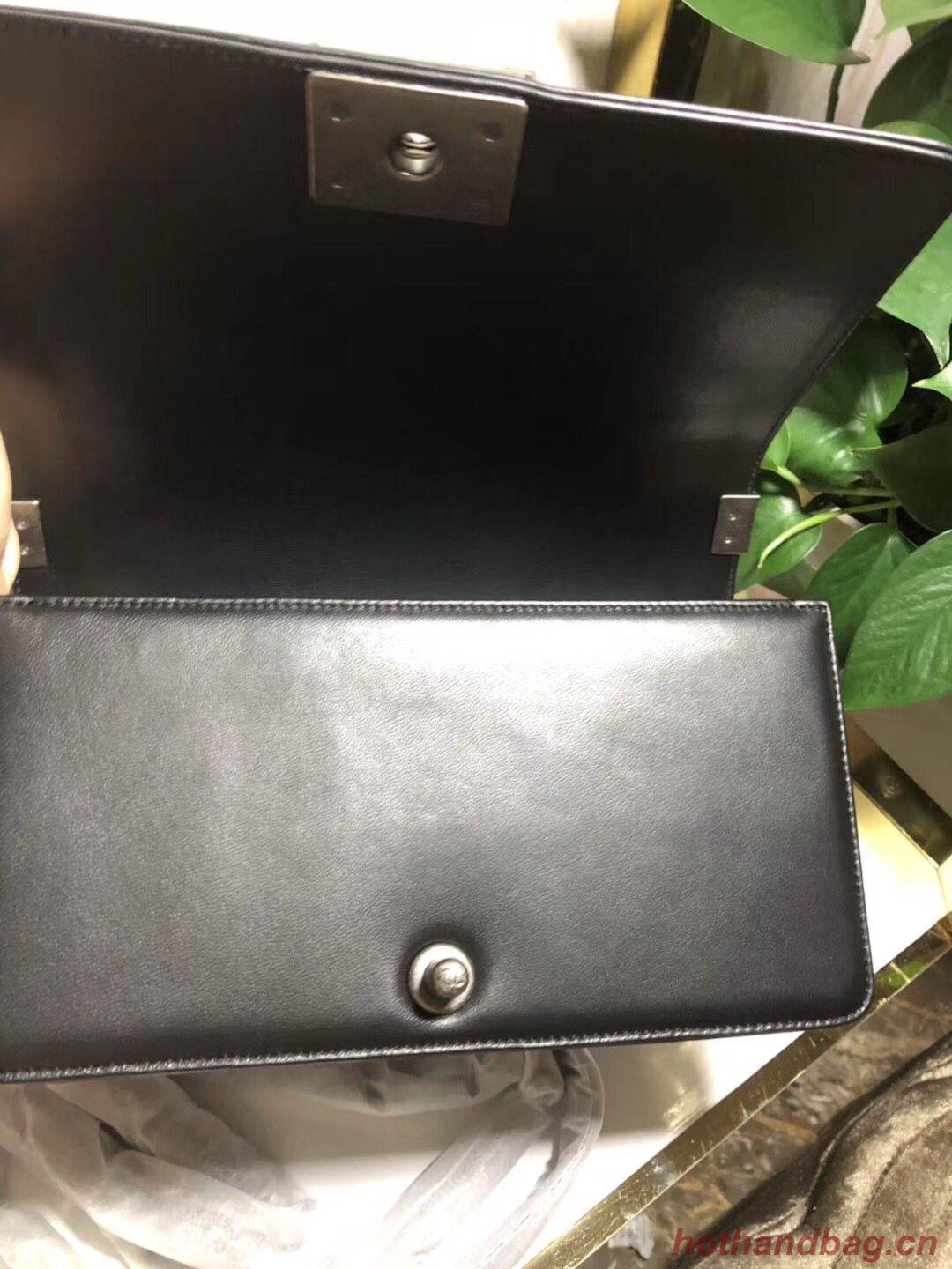 Chanel Boy Flap Original Sheepskin Leather Shoulder Black Bag A67086 Silver Chanel Boy Flap Original Sheepskin Leather Shoulder Black Bag A67086 Silver