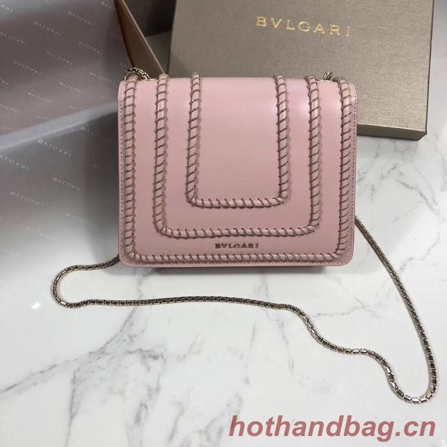 BVLGARI mini Shoulder Bag Calfskin Leather BG22889 pink