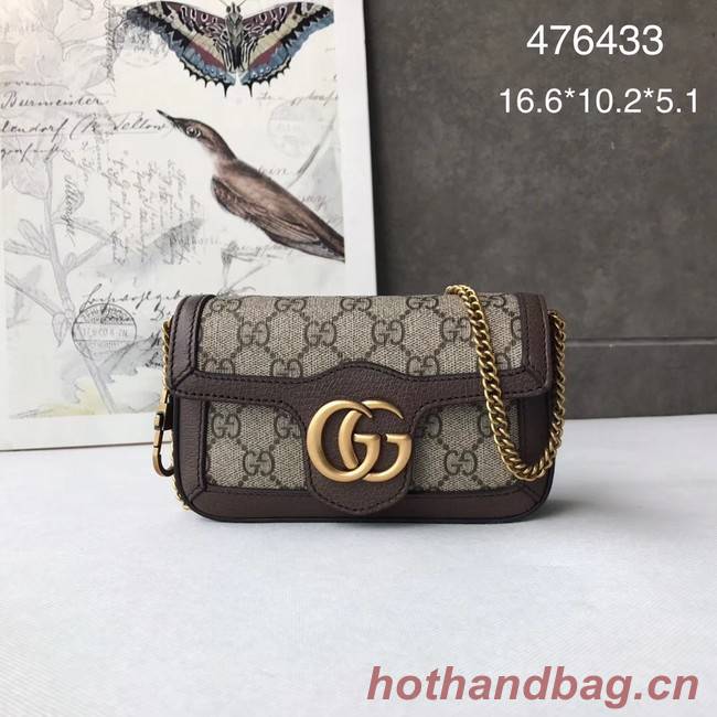 Gucci GG Supreme canvas 476433 Mini Shoulder Bag white Gucci GG Supreme canvas 476433 Mini Shoulder Bag white