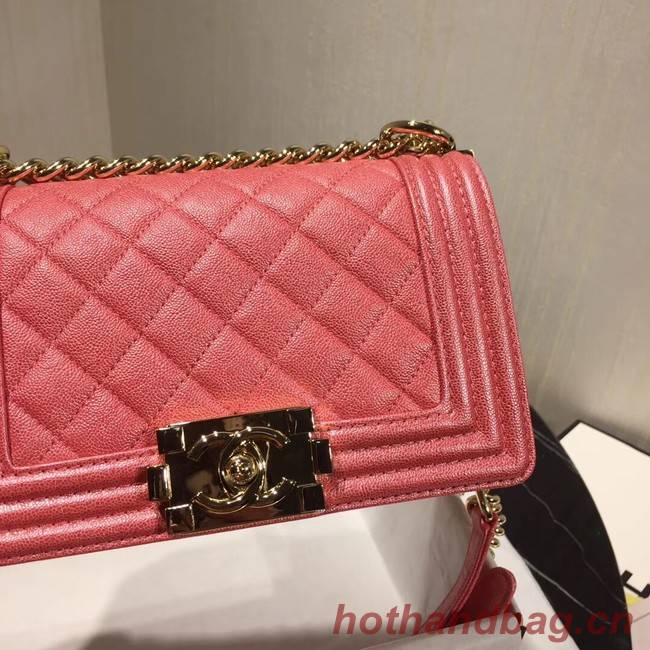 Boy Chanel Flap Shoulder Bag Original Leather Pink A67085 Gold Boy Chanel Flap Shoulder Bag Original Leather Pink A67085 Gold