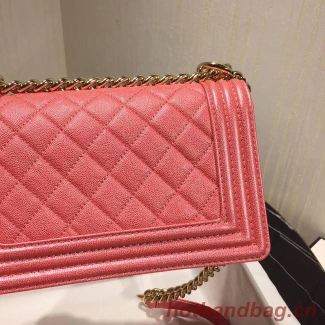 Boy Chanel Flap Shoulder Bag Original Leather Pink A67085 Gold Boy Chanel Flap Shoulder Bag Original Leather Pink A67085 Gold
