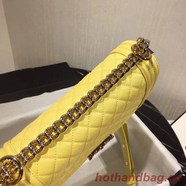 Chanel Le Boy Flap Shoulder Bag Original Leather Yellow A67086 Gold Chanel Le Boy Flap Shoulder Bag Original Leather Yellow A67086 Gold