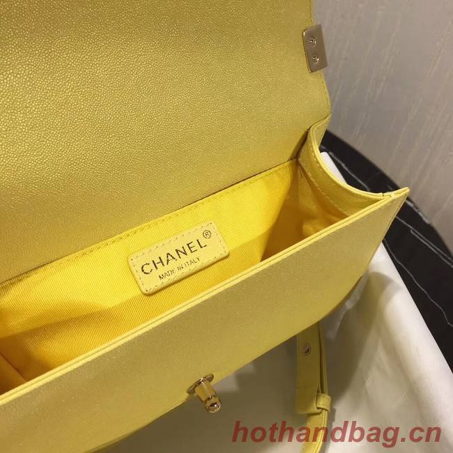 Chanel Le Boy Flap Shoulder Bag Original Leather Yellow A67086 Gold Chanel Le Boy Flap Shoulder Bag Original Leather Yellow A67086 Gold