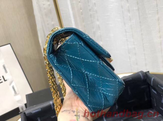 Chanel Shoulder Bag Original Leather Blue AS0874 Gold Chanel Shoulder Bag Original Leather Blue AS0874 Gold