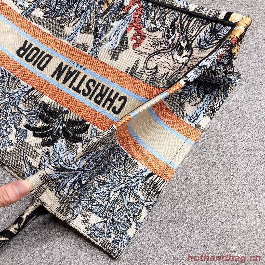 DIOR BOOK TOTE BAG IN EMBROIDERED CANVAS C1286 Light Grey DIOR BOOK TOTE BAG IN EMBROIDERED CANVAS C1286 Light Grey