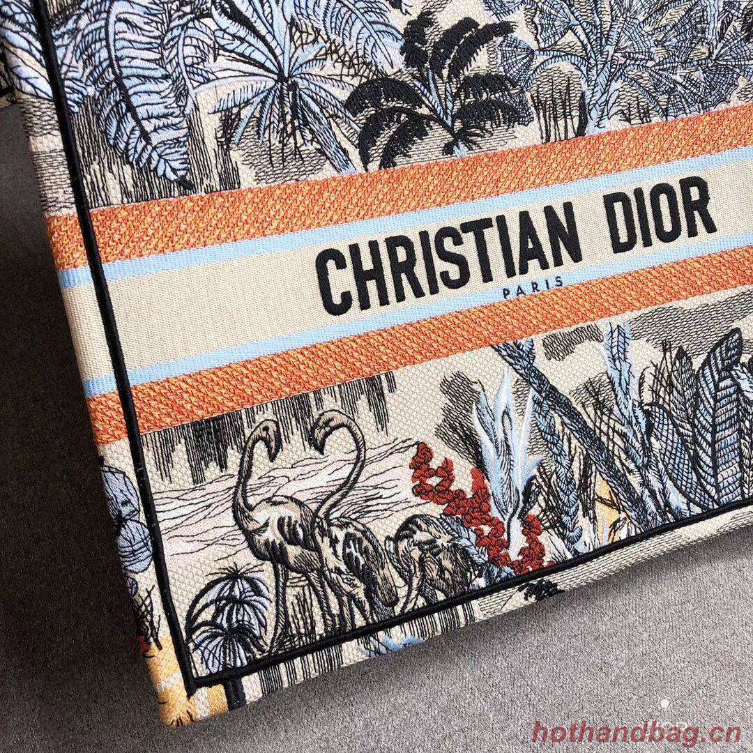 DIOR BOOK TOTE BAG IN EMBROIDERED CANVAS C1286 Light Grey DIOR BOOK TOTE BAG IN EMBROIDERED CANVAS C1286 Light Grey
