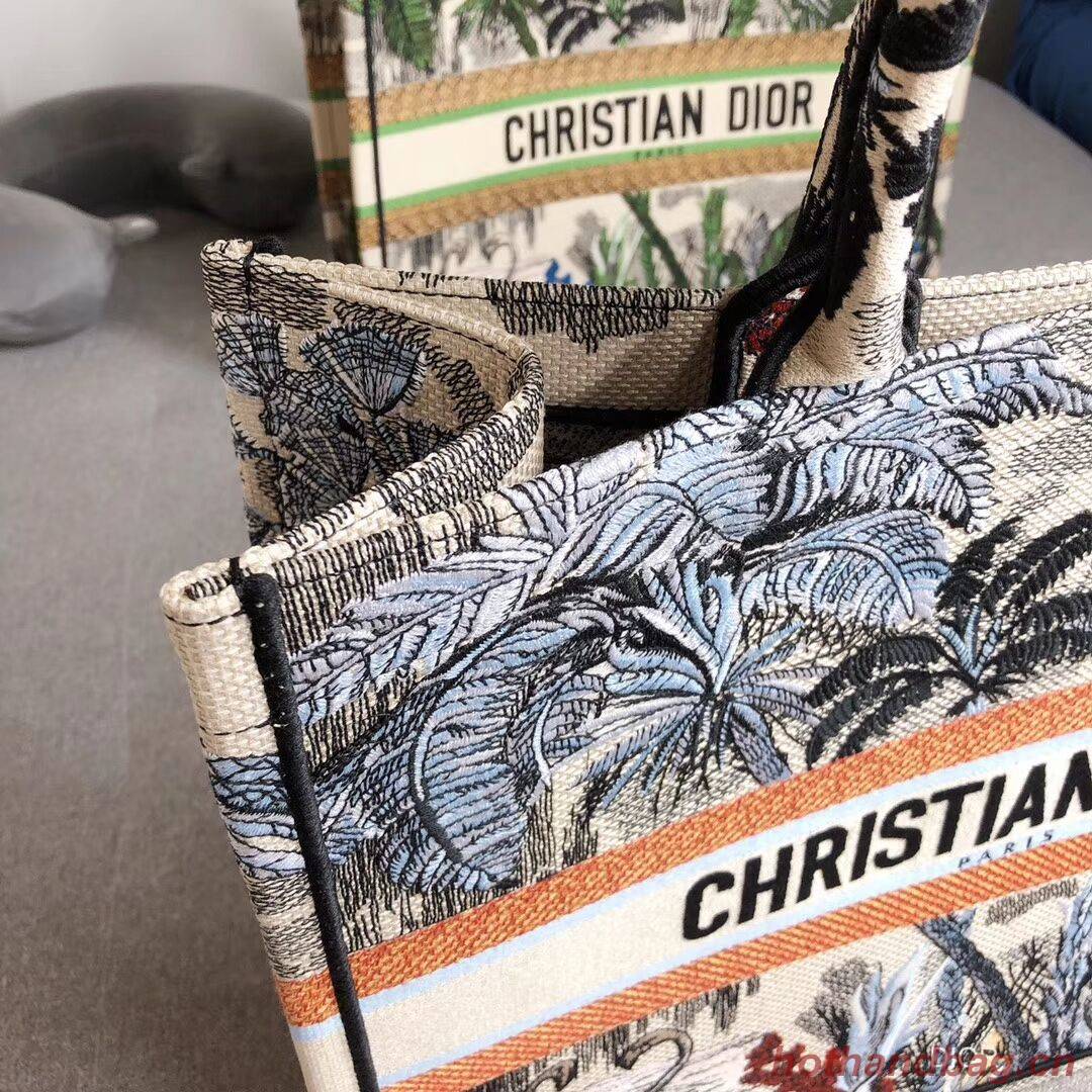 DIOR BOOK TOTE BAG IN EMBROIDERED CANVAS C1286 Light Grey DIOR BOOK TOTE BAG IN EMBROIDERED CANVAS C1286 Light Grey