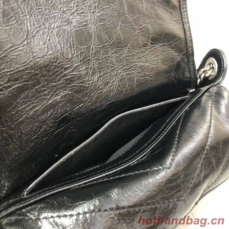 Yves Saint Laurent Niki Leather Shoulder Bag Y577124 Black Yves Saint Laurent Niki Leather Shoulder Bag Y577124 Black