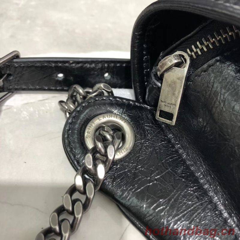 Yves Saint Laurent Niki Leather Shoulder Bag Y577124 Black Yves Saint Laurent Niki Leather Shoulder Bag Y577124 Black