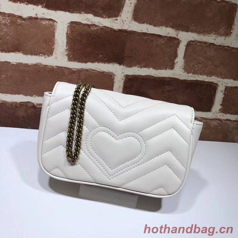 Gucci GG Marmont super mini bag 574969 white Gucci GG Marmont super mini bag 574969 white
