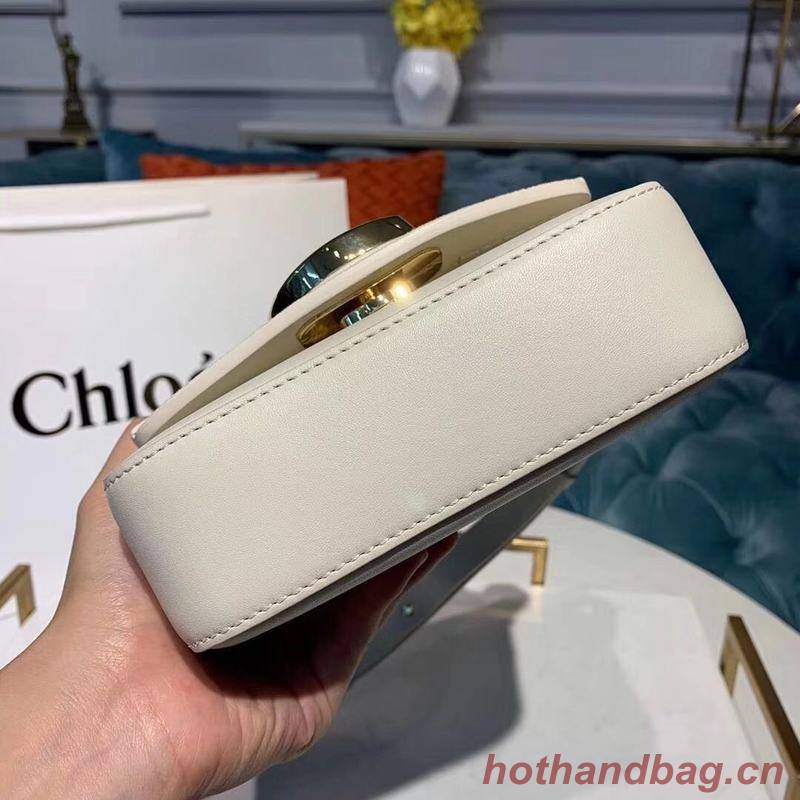 Chloe Original Calfskin Leather Top Handle Small Bag 3S030 White Chloe Original Calfskin Leather Top Handle Small Bag 3S030 White