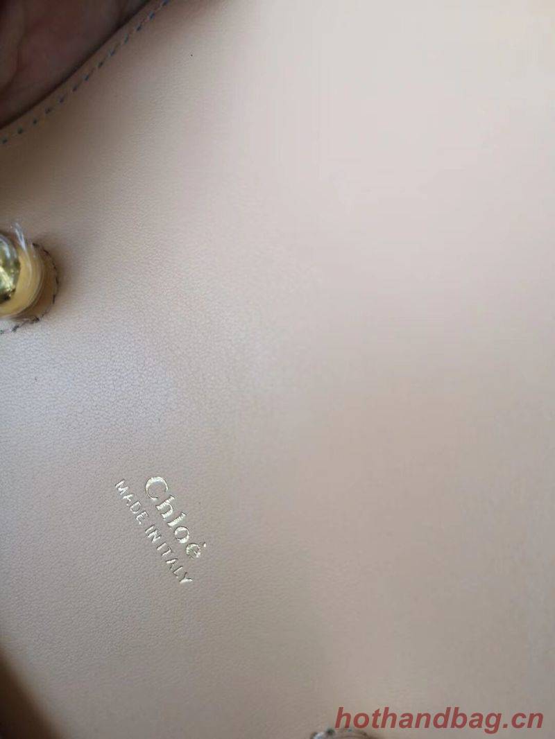 Chloe Small Aby Lock Chain Bag in Embossed Lizard Effect on Calfskin & Goatskin 3S035 Apricot Chloe Small Aby Lock Chain Bag in Embossed Lizard Effect on Calfskin & Goatskin 3S035 Apricot