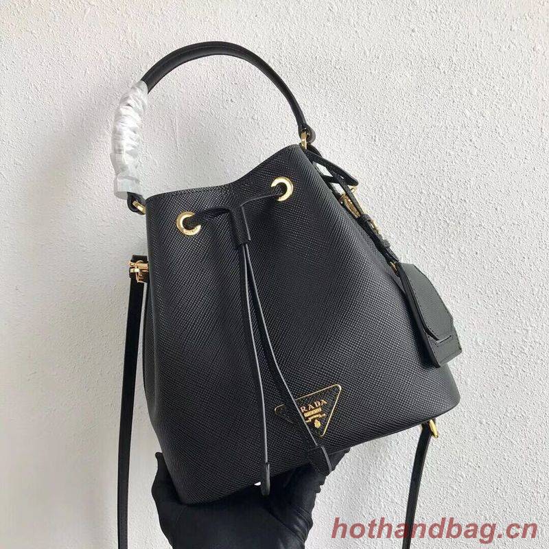 Prada Galleria Saffiano Leather Bag 1BE032 Black Prada Galleria Saffiano Leather Bag 1BE032 Black