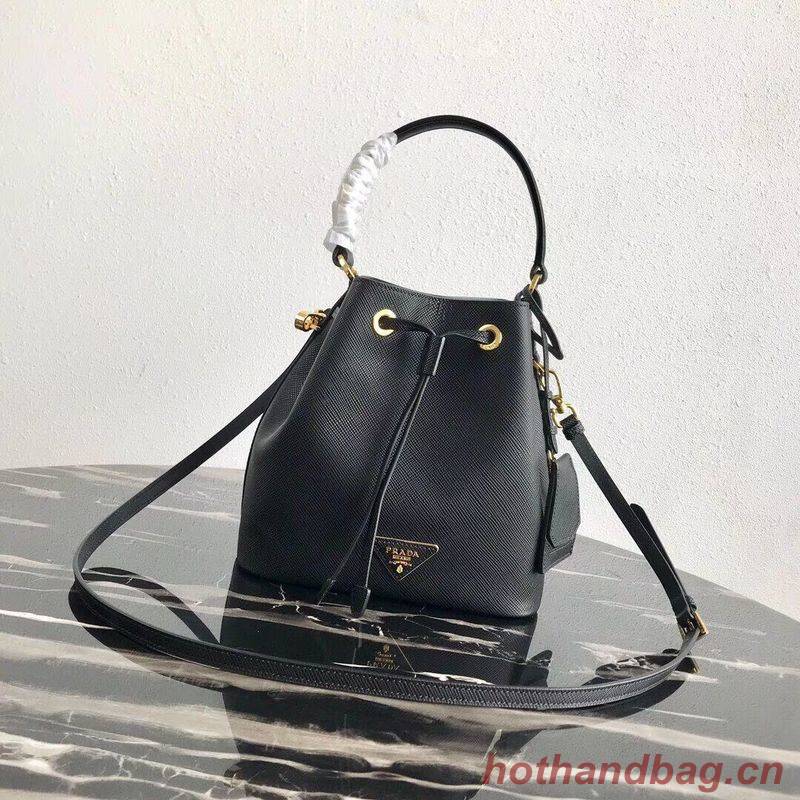 Prada Galleria Saffiano Leather Bag 1BE032 Black Prada Galleria Saffiano Leather Bag 1BE032 Black