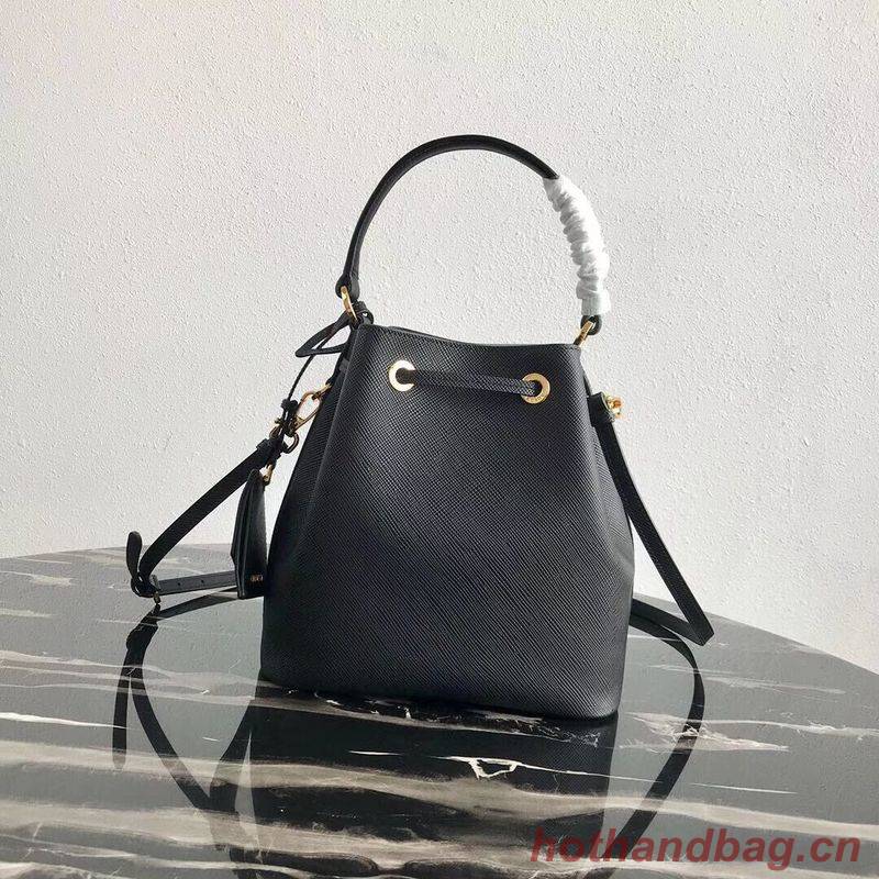 Prada Galleria Saffiano Leather Bag 1BE032 Black Prada Galleria Saffiano Leather Bag 1BE032 Black