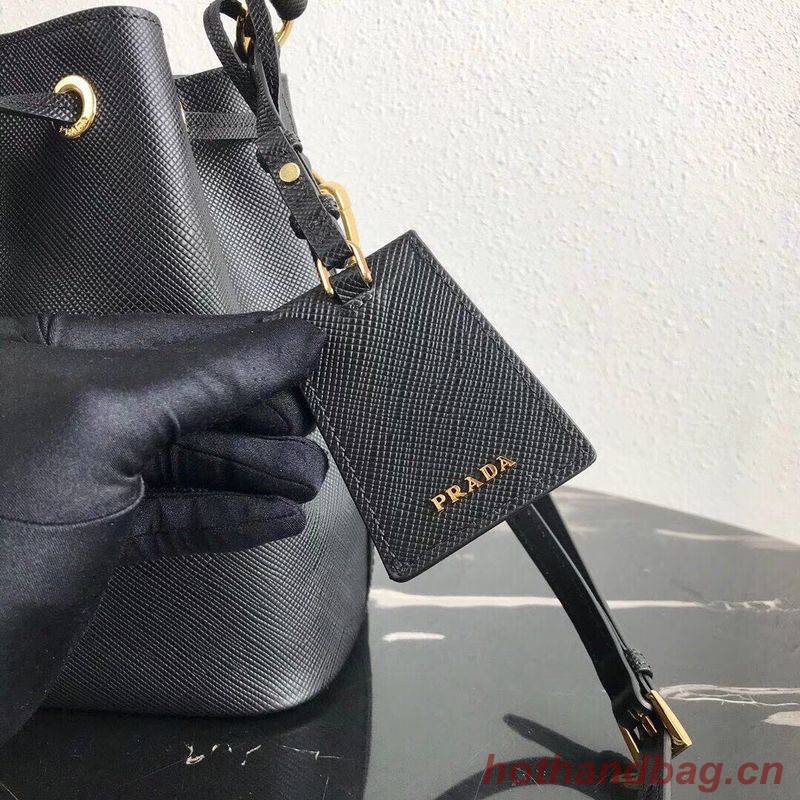 Prada Galleria Saffiano Leather Bag 1BE032 Black Prada Galleria Saffiano Leather Bag 1BE032 Black