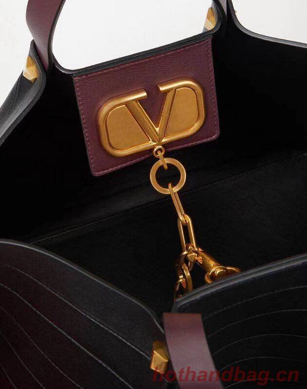 VALENTINO Origianl Leather Bag Bar Embossing V0099F Black VALENTINO Origianl Leather Bag Bar Embossing V0099F Black