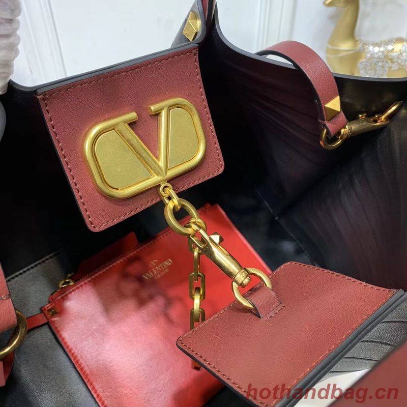 VALENTINO Origianl Leather Bag Bar Embossing V0099F Black VALENTINO Origianl Leather Bag Bar Embossing V0099F Black