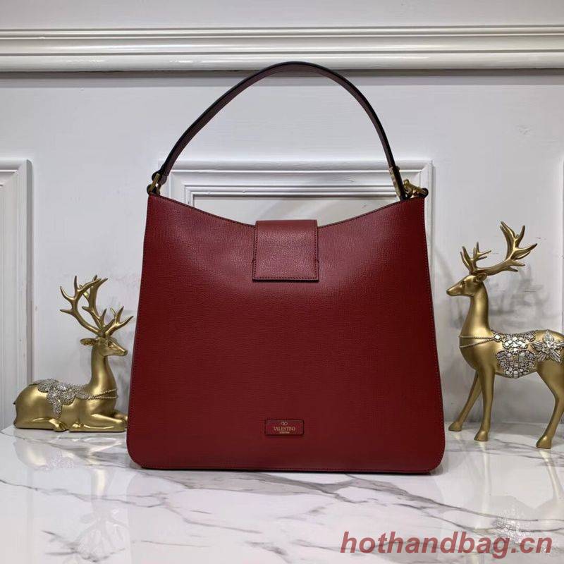 VALENTINO Origianl Palm Leather Bag V5002 Wine VALENTINO Origianl Palm Leather Bag V5002 Wine