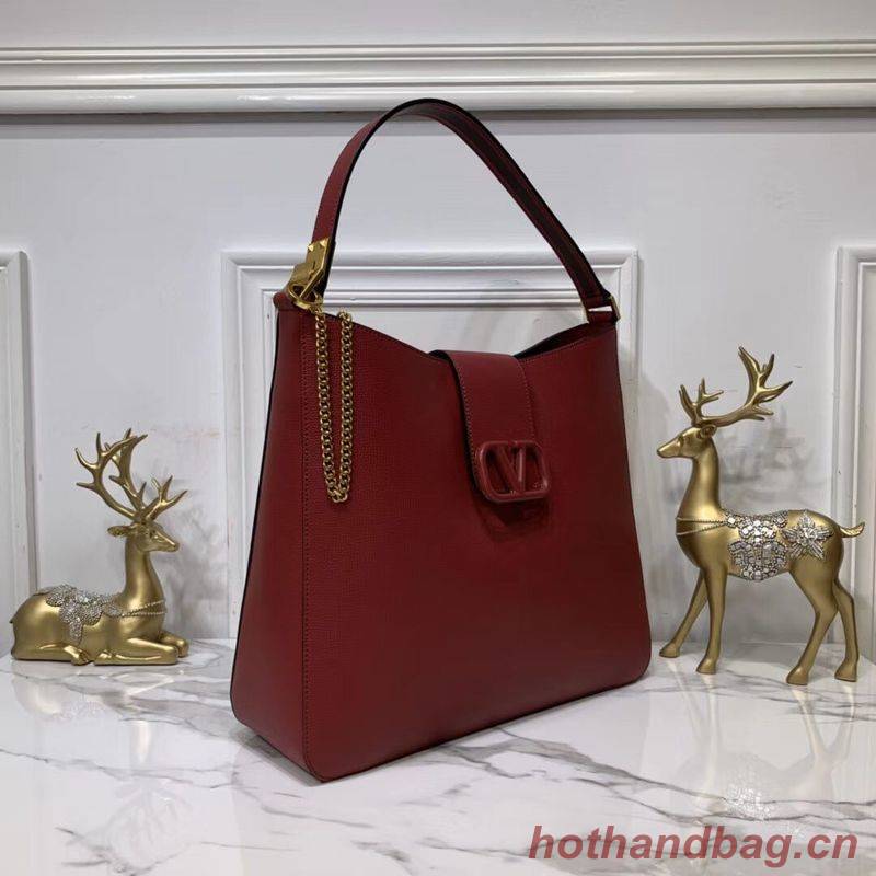 VALENTINO Origianl Palm Leather Bag V5002 Wine VALENTINO Origianl Palm Leather Bag V5002 Wine
