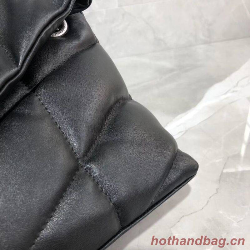 Yves Saint Laurent LOULOU PUFFER SMALL BAG IN QUILTED CRINKLED MATTE LEATHER Y577476 Black Yves Saint Laurent LOULOU PUFFER SMALL BAG IN QUILTED CRINKLED MATTE LEATHER Y577476 Black