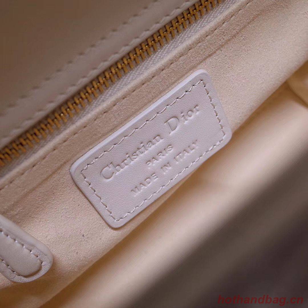 Dior MINI LADY DIOR CALFSKIN BAG M0505 White Dior MINI LADY DIOR CALFSKIN BAG M0505 White