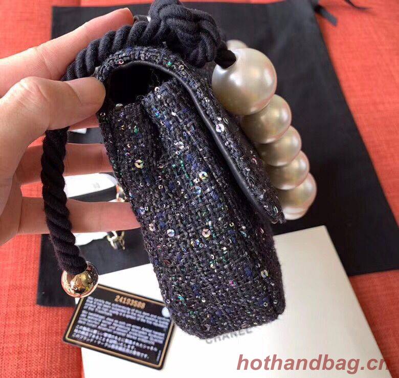 Chanel Original Pearl Shoulder Strap Bag A1112 Black Chanel Original Pearl Shoulder Strap Bag A1112 Black