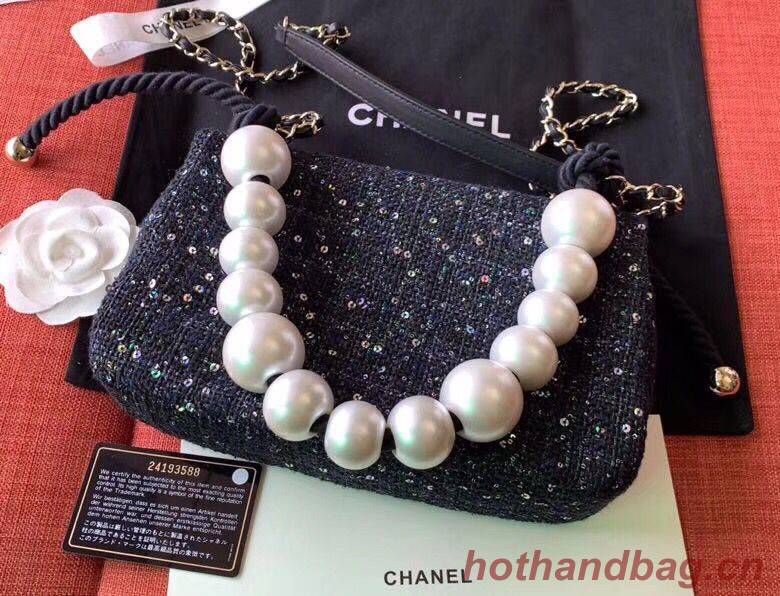 Chanel Original Pearl Shoulder Strap Bag A1112 Black Chanel Original Pearl Shoulder Strap Bag A1112 Black