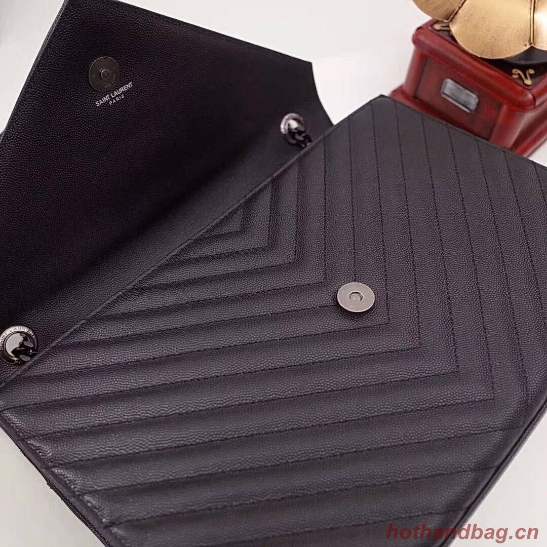 SAINT LAURENT leather shoulder bag 392745 black&Black-toned hardware SAINT LAURENT leather shoulder bag 392745 black&Black-toned hardware