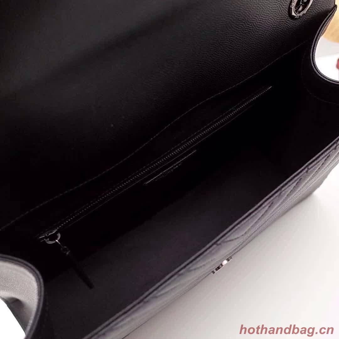 SAINT LAURENT leather shoulder bag 392745 black&Black-toned hardware SAINT LAURENT leather shoulder bag 392745 black&Black-toned hardware