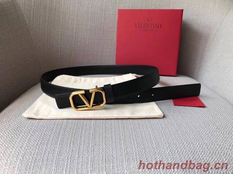 Valentino Leather 2.5CM Belt V7468 Black Valentino Leather 2.5CM Belt V7468 Black