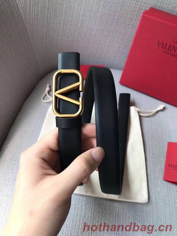 Valentino Leather 2.5CM Belt V7468 Black Valentino Leather 2.5CM Belt V7468 Black
