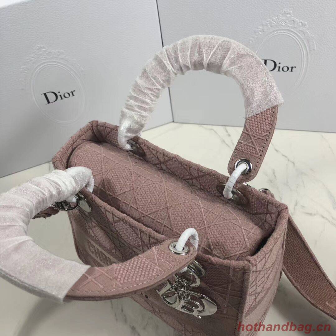 LADY DIOR TOTE BAG IN EMBROIDERED CANVAS C4532 pink LADY DIOR TOTE BAG IN EMBROIDERED CANVAS C4532 pink